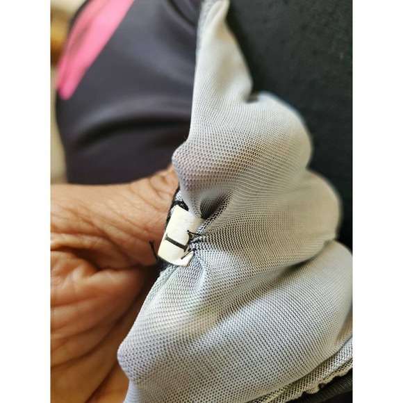 Black and Pink Retro Floral Dress- Large - Picture 8 of 9